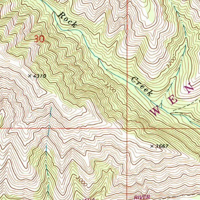 United States Geological Survey Elbow Creek, OR-WA (1967, 24000-Scale) digital map