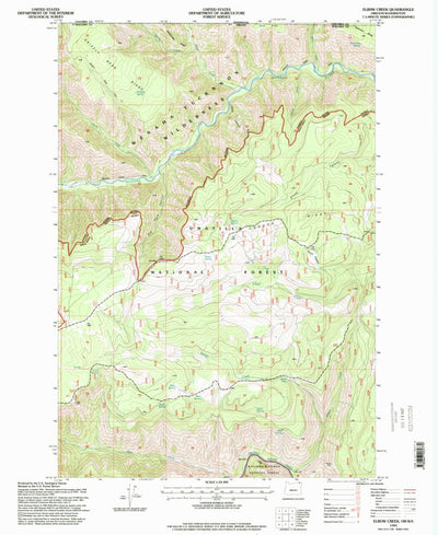 United States Geological Survey Elbow Creek, OR-WA (1995, 24000-Scale) digital map