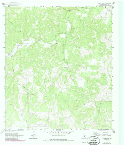 United States Geological Survey Elbow Lake, TX (1971, 24000-Scale) digital map
