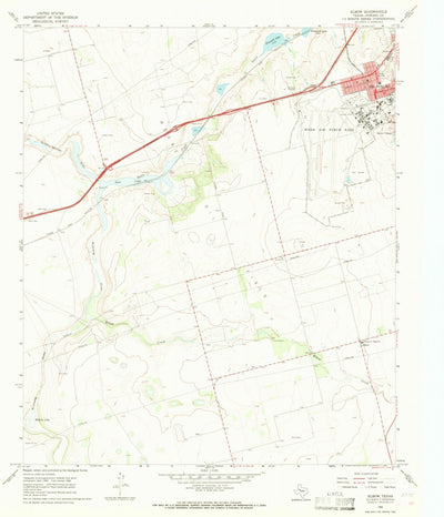 United States Geological Survey Elbow, TX (1966, 24000-Scale) digital map