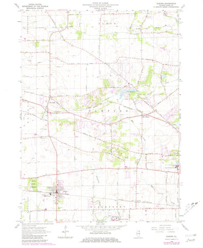 United States Geological Survey Elburn, IL (1964, 24000-Scale) digital map