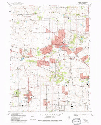 United States Geological Survey Elburn, IL (1993, 24000-Scale) digital map