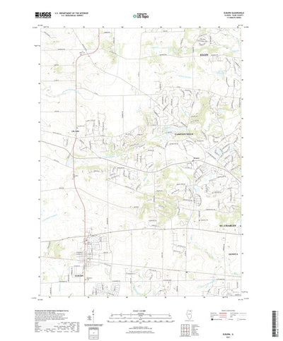 United States Geological Survey Elburn, IL (2021, 24000-Scale) digital map