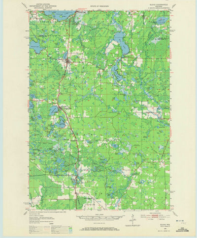 United States Geological Survey Elcho, WI (1950, 48000-Scale) digital map