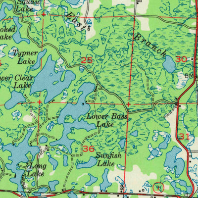 United States Geological Survey Elcho, WI (1950, 48000-Scale) digital map