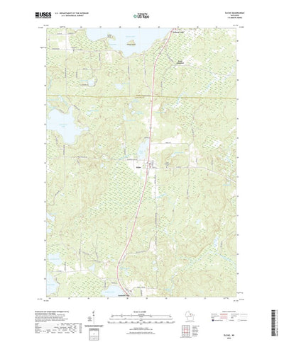 United States Geological Survey Elcho, WI (2022, 24000-Scale) digital map