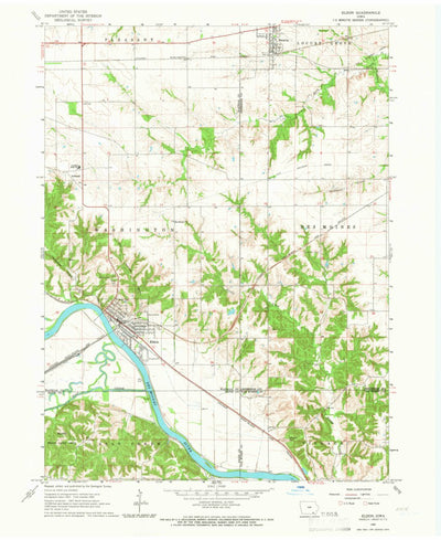 United States Geological Survey Eldon, IA (1965, 24000-Scale) digital map