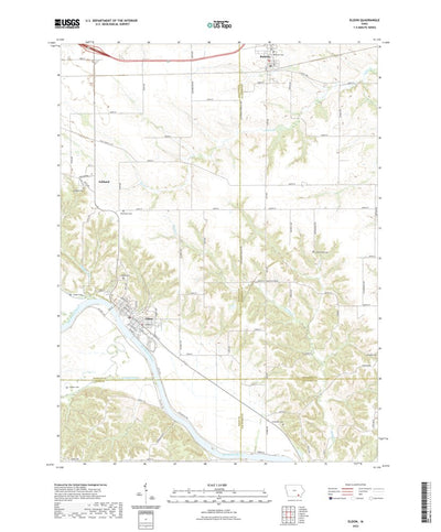 United States Geological Survey Eldon, IA (2022, 24000-Scale) digital map