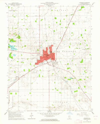 United States Geological Survey Eldorado, IL (1963, 24000-Scale) digital map