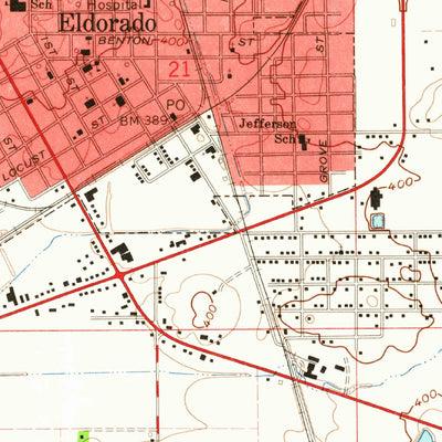 United States Geological Survey Eldorado, IL (1963, 24000-Scale) digital map