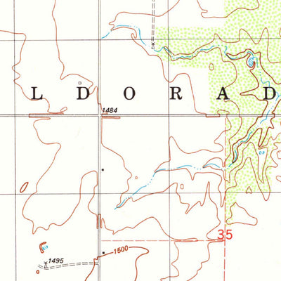 United States Geological Survey Eldorado, OK-TX (1984, 24000-Scale) digital map