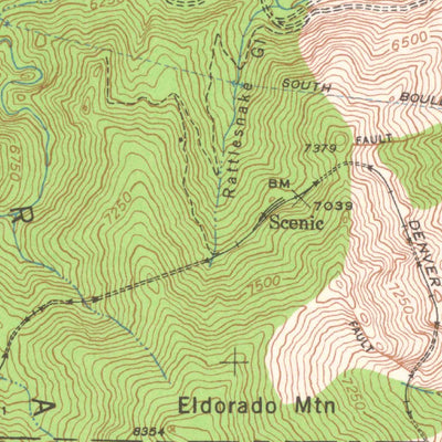 United States Geological Survey Eldorado Springs, CO (1942, 24000-Scale) digital map