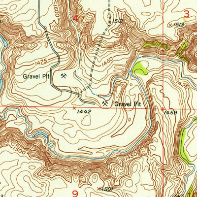 United States Geological Survey Eldridge, ND (1952, 24000-Scale) digital map