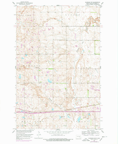 United States Geological Survey Eldridge NW, ND (1951, 24000-Scale) digital map