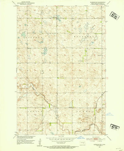 United States Geological Survey Eldridge SE, ND (1951, 24000-Scale) digital map