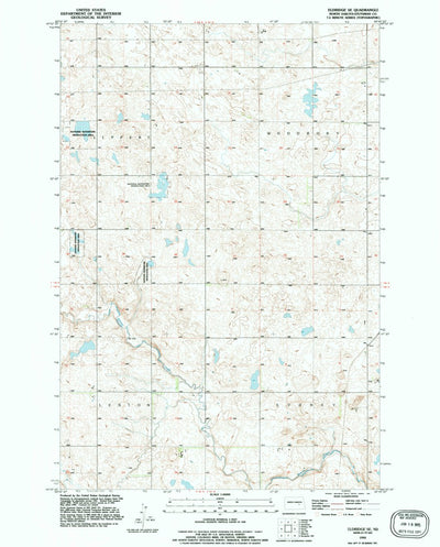 United States Geological Survey Eldridge SE, ND (1990, 24000-Scale) digital map