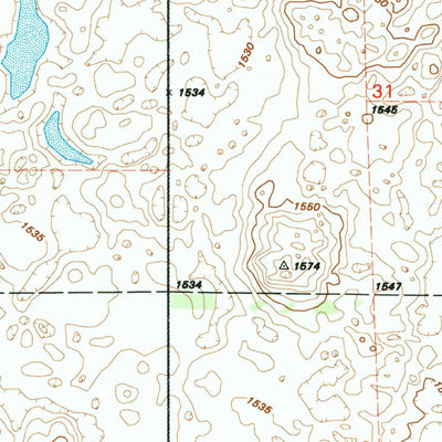 United States Geological Survey Eldridge SE, ND (1990, 24000-Scale) digital map
