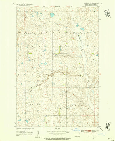 United States Geological Survey Eldridge SW, ND (1952, 24000-Scale) digital map