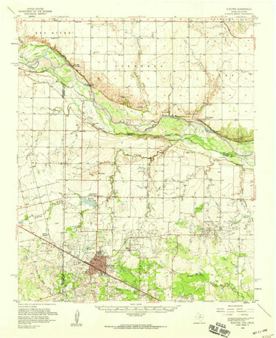 United States Geological Survey Electra, TX-OK (1958, 62500-Scale) digital map