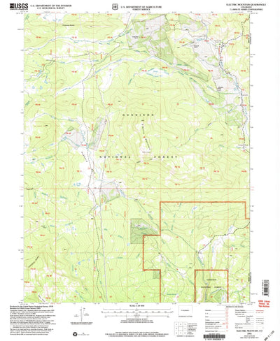 United States Geological Survey Electric Mountain, CO (2001, 24000-Scale) digital map