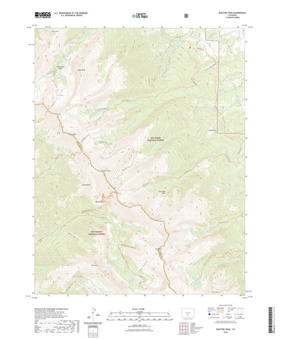 United States Geological Survey Electric Peak, CO (2022, 24000-Scale) digital map