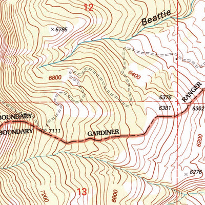 United States Geological Survey Electric Peak, MT-WY (2000, 24000-Scale) digital map
