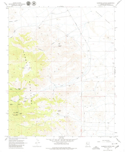 United States Geological Survey Elements Canyon, AZ (1968, 24000-Scale) digital map