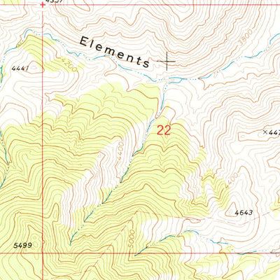 United States Geological Survey Elements Canyon, AZ (1968, 24000-Scale) digital map