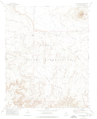 United States Geological Survey Elephant Butte, AZ (1972, 24000-Scale) digital map