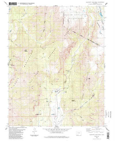 United States Geological Survey Elephant Head Rock, CO (1984, 24000-Scale) digital map