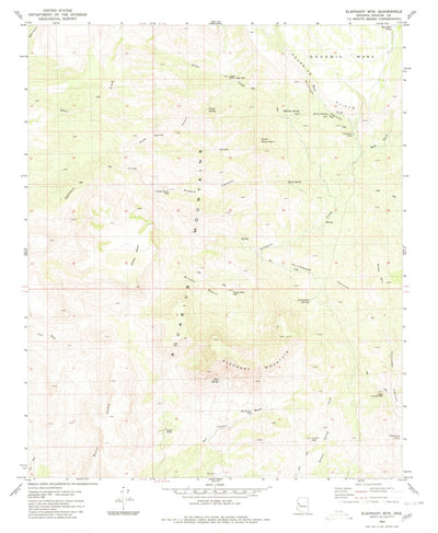 United States Geological Survey Elephant Mountain, AZ (1980, 24000-Scale) digital map