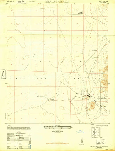 United States Geological Survey Elephant Mountain, NM (1948, 24000-Scale) digital map