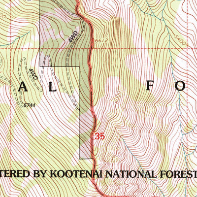 United States Geological Survey Elephant Peak, MT (1997, 24000-Scale) digital map