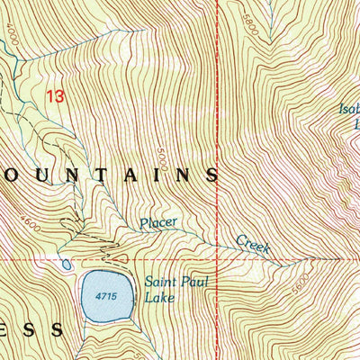 United States Geological Survey Elephant Peak, MT (1997, 24000-Scale) digital map