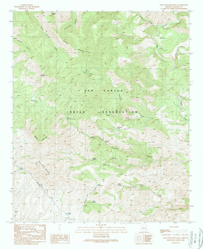 United States Geological Survey Elevator Mountain, AZ (1989, 24000-Scale) digital map