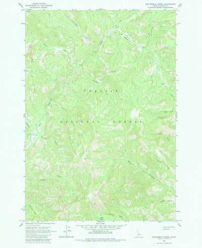 United States Geological Survey Elevenmile Creek, ID (1963, 24000-Scale) digital map