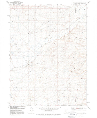 United States Geological Survey Elevenmile Well, NV (1980, 24000-Scale) digital map