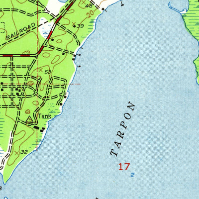United States Geological Survey Elfers, FL (1943, 24000-Scale) digital map