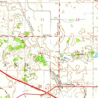 United States Geological Survey Elgin, IL (1962, 62500-Scale) digital map