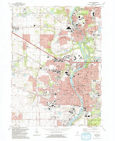 United States Geological Survey Elgin, IL (1992, 24000-Scale) digital map