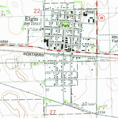 United States Geological Survey Elgin, ND (1980, 24000-Scale) digital map