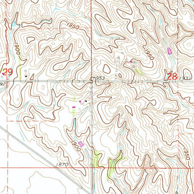 United States Geological Survey Elgin SW, NE (1963, 24000-Scale) digital map