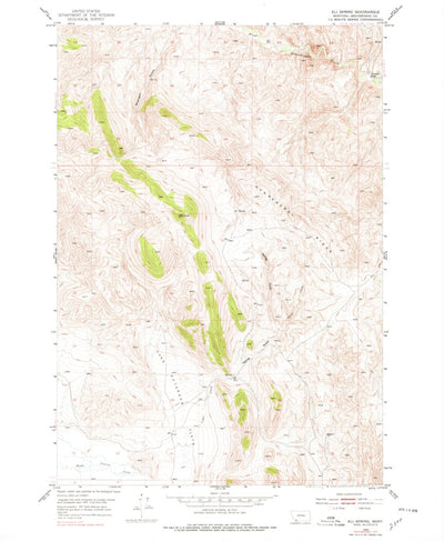 United States Geological Survey Eli Spring, MT (1952, 24000-Scale) digital map