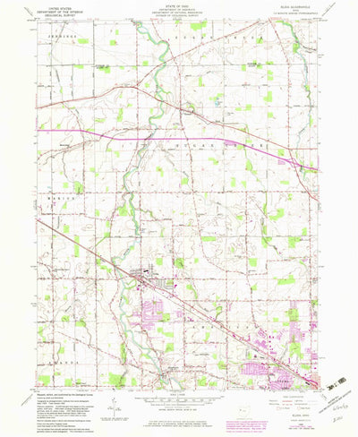 United States Geological Survey Elida, OH (1960, 24000-Scale) digital map