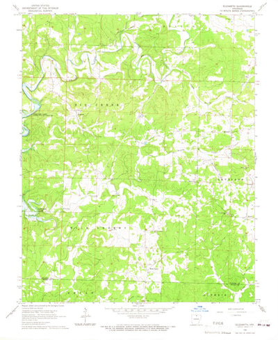 United States Geological Survey Elizabeth, AR (1966, 24000-Scale) digital map