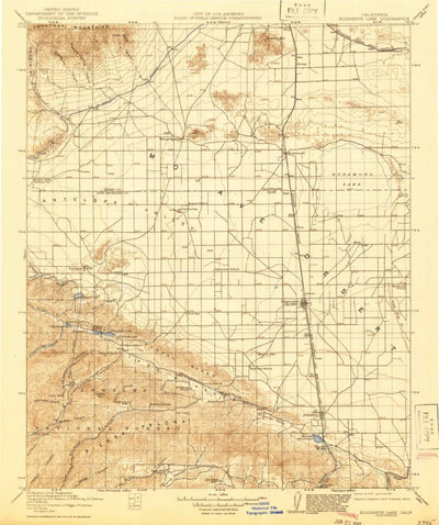 United States Geological Survey Elizabeth Lake, CA (1917, 125000-Scale) digital map