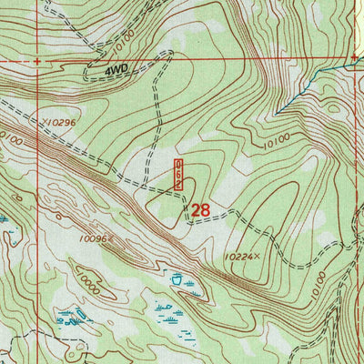 United States Geological Survey Elizabeth Mountain, UT-WY (1998, 24000-Scale) digital map