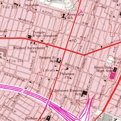 United States Geological Survey Elizabeth, NJ-NY (1967, 24000-Scale) digital map