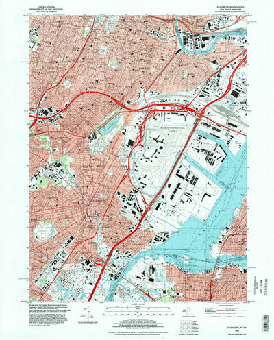United States Geological Survey Elizabeth, NJ-NY (1995, 24000-Scale) digital map