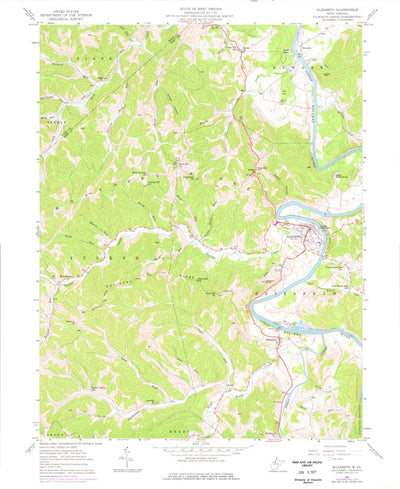 United States Geological Survey Elizabeth, WV (1957, 24000-Scale) digital map